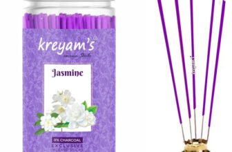 Kreyam’s Jasmine Agarbatti Incense Sticks 400Gm Jasmine(225 Units, Set of 1)
