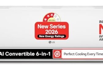 LG 1.5 Ton 3 Star, Smart Inverter Split AC (100% Copper Condenser, AI Convertible 6-in-1, Faster Cooling & Energy Saving, Diet Mode+, HD Filter with Anti-Virus Protection,Him Clean, AS-Q18JNXE,White)