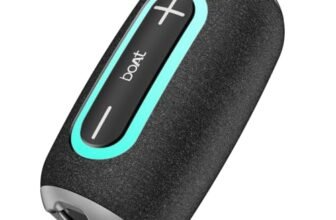 boAt Stone 350 Plus, 12W Signature Sound, Up to 8Hrs of Playtime, Type-C Charging, TWS Mode, Built-in Mic, Voice Assistant & BT v6.0, Portable Bluetooth Speaker(Titanium Black)