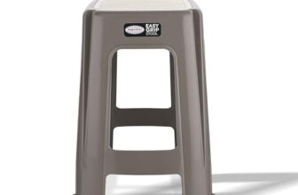Asian Plastowares – Easy Grip Sr Stool | Multipurpose Plastic Stool for Bathroom, Kitchen & Home Use – Durable, Anti-Slip, Lightweight & Space-Saving Stool for Adults & Kids | Coffee Brown