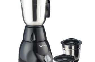 Lifelong LLMG23 Power Pro 500-Watt Mixer Grinder with 3 Jars (Liquidizing, Wet Grinding and Chutney Jar), Stainless Steel blades, 1 Year Warranty (Black)