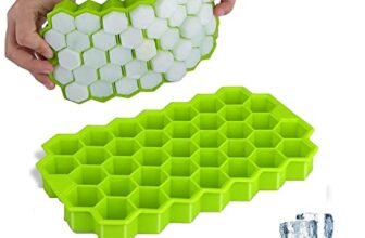 KBS Ice Cube Tray Silicone for Freezer Flexible Shape Honeycomb for Chocolate Cake Maker Mould, Chilled Drinks, Reusable Kitchen Accessories Items (Multi Color)