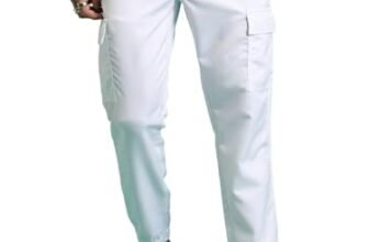 Highlander Men Mid-Rise Cargo Jogger Style Trousers White