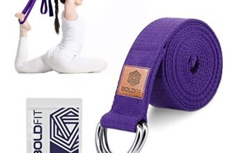 Boldfit Yoga Belt for Women and Men – Yoga Strap for Stretching with Extra Safe Adjustable D-Ring Buckle – Durable and Comfy Texture – Perfect for Your Yoga Session – 6 Feet, Purple