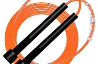 Playfitz Zero Gravity Skipping Fitness Rope & Gym Skipping Rope For Men & Women Jump Rope For Workout & Exercise Sports Fitness Adjustable Jump Rope For Speed Skipping Lightweight (Orange)