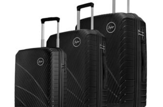 Skybags Streax Set of 3 (S+M+L) Hard Case Trolley Bags, Black