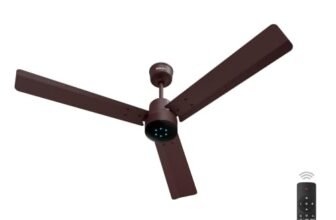 Bajaj Classico Sleek Neo 5S 1200MM BLDC Ceiling Fan with Remote|LED speed indicator|BEE 5 Star Rated Energy Efficient|Power Saving|Sleek Compact Design|High Air Delivery|2Yr Warranty|Red Walnut