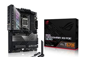 ASUS ROG Crosshair X670E Hero, Gaming ATX Motherboard, AMD AM5, DDR5, PCI 5.0, Intel 2.5Gb Ethernet, WiFi 6E (802.11ax), ROG SupremeFX 7.1 Surround, 5xM.2, 6xSATA 6GB/s, Aura Sync RGB