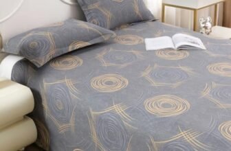 MollisHomes Dew Cotton Bedsheet for Double Bed 160 TC 250 x 225 CM, Grey