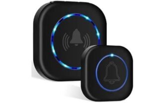 Nik Case Wireless Doorbell for Home and Office | 1 Year Warranty | Long Range 150m (500ft) | 4 Volume Levels & Multiple Chimes | Waterproof Door Bell Remote Calling Bell (Black)