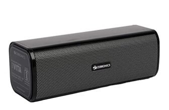 ZEBRONICS Zeb-VITA Wireless Bluetooth 10W Portable Bar Speaker with Supporting USB,Playback time 5 Hours SD Card, AUX, TWS & Call Function. (Grey)