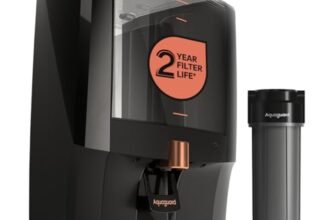 Aquaguard Enrich Aura 2X Aquasaver RO+UV+Copper | Needs No Service for 2 Years | 40% Water Saving | Includes Mega Sediment filter | 7-Stage Purification | 7L storage