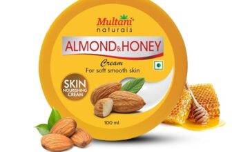 Multani Naturals Almond & Honey Cream | Deep Nourishing Hands & Body | Skin Cream with Natural Sunscreen For Glowing Skin | Protects for Dryness & Retains Natural Moisture 100 Ml