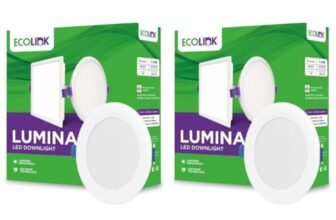 EcoLink Polycarbonate Lumina 10-Watt Round LED Downlighter | LED Ceiling Light For Home And Hall | Cut Out: 4 Inch,Color: Cool Day Light, Pack Of 2