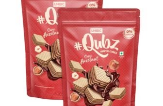 Unibic Wafer Qubz Hazelnut 240gm