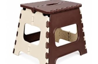 Lifelong 12 Inch Foldable Plastic Step Stool | Heavy Duty Folding Stool for Adults & Kids with Carry Handle | Anti-Skid Portable Multipurpose Sitting Stool for Kitchen, Bathroom, Home, Garden