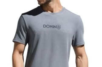 Men Wrinkle Resistant Moisture Wicking T-Shirt with Stylish Chest Logo|Men Sports Tshirt|Moisture Wicking T-Shirt