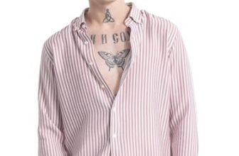 Men’s Regular Fit Full Sleeve Poly Cotton Casual Shirrt Men’s Formal Shiny Shirt for Men | Stylish Man’s Wear Shirrt for Office Or Party (in, Alpha, M, Regular, Men, Peach)