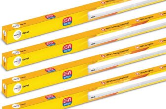 Wipro Garnet 25W LED Batten | Cool Day Light (6500K) Pack of 4 25 W 114 cm Tube Light(White, Pack of 4)