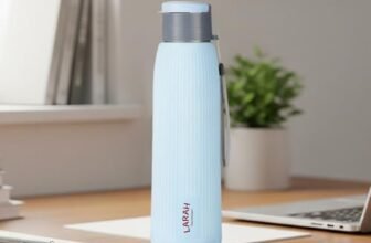 Larah by Borosil 700 ml Lava Sky Blue Stainless Steel Water Bottle | Made in India Pu Insulated Thermoware | Leakproof, BPA Free| Bottle for Office, School, College & Gym, Daily Use | 1 Year Warranty