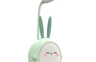 MoonlitDreams Rechargeable USB Warm Light LED Children Eye Protection Desk Lamps for Study Table Work from Home Yellow Color Light, Plastic, Cute Kids Lamp Pack of 1