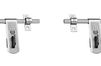 Harrison BH0820 Heavy-Duty Glossy Finish Stainless Steel Aldrop for Main Door | Door Latch for Wooden Door, Gate, Double Door, Single Door | Door Accessories| 8 Inch, Rod Thickness 14mm (2 Set)