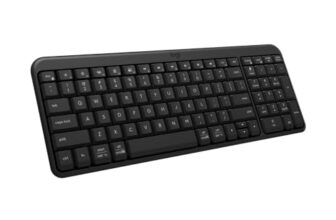 Logitech K250 Bluetooth Keyboard with Numpad, Easy Connectivity, Compact Wireless Keyboard Made with Recycled Plastic, Spill-Resistant, Comfortable Keys – Windows/MacOS – Graphite