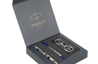 Parker Gift Set| Vector Camouflage Roller Ball Pen Gift Set | Pen with 1 Ink Cartridge & Keychain | Ink Color Blue | Premium set crafted for Gifting