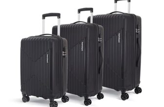 KAMILIANT by American Tourister Savvy|Trolley Bag Set of 3 (55+70+80 cms) for Travel| Hard Case Polypropylene (PP) Suitcase|360° 8-Wheel Spinner Luggage Trolley|Combination Lock|Black