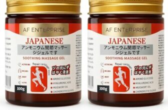 AF Enterprise Japanese Soothing Massage Gel for Muscle & Joint Relief with Mugwort Oil, Camphor & Hyaluronic Acid, 100g, Pack of 2
