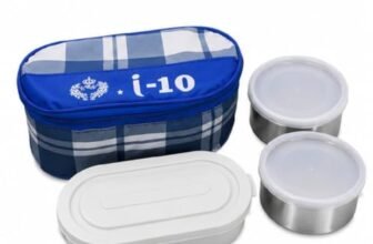 3 Container Stainless Steel Lunch Box with Airtight Lids | Leakproof Food Storage Tiffin Box | BPA-Free Lunch Box for Office, School & Travel