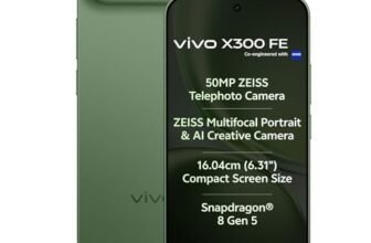 vivo X300 FE 5G (Urban Olive, 12GB RAM, 256GB Storage) with No Cost EMI/Additional Exchange Offers