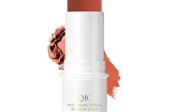 Multibrite Cream Blush Stick Makeup Face Blush Stick for Cheeks Eyes and Lips Blush Stick Compact Stick for Enhance Jaw, Forehead, Brow Bone (Orange)