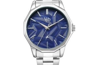 Fastrack Vyb Drift with Quartz Analog Blue Dial Silver Stainless Steel Strap Watch for Men – FV30059SM01W