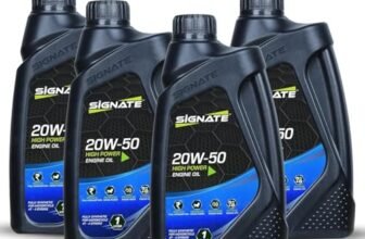 Signate 20W50 Street Race Bike Engine Oil 1L, High Performance Engine Oil for Motor Cycle, Maximum Gear Protection & Efficient Performance Bike Oil (Pack of 4)