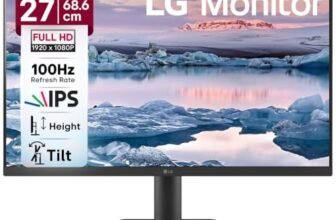 LG 27MS550-B 68.6 cm (27 Inch) FHD (1920×1080) IPS PC Monitor with 100Hz, 5ms (GtG), Flicker Safe & Reader Mode, 2xSpeakers, 2xHDMI, Tilt/Height Adjustable, 3-Side Virtually Borderless Design (Black)