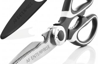 Multi Purpose Kitchen Scissors Premium Stainless Steel Heavy Duty Kitchen Shears with Bottle Opener | Food Scissors for Meat, Chicken, Seafood, Vegetables, Herbs & BBQ | Strong Grip Non-Slip Handle