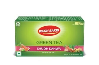 Wagh Bakri Green Tea Shudh Kahwa Tea Bag, 25 Tea Bag*2.5G, 62.5 Grams