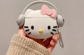 Meyaar Compatible for AirPods Pro 2nd Generation Case Cover with Keychain, Soft Silicone Skin Case Cover Full Protective (Only Silicone Cover) (Cool Kitty)