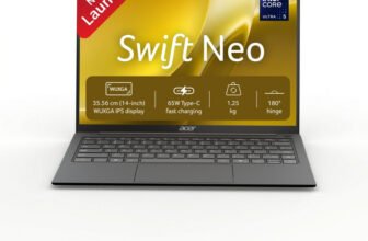 Acer Swift Neo AI PC Intel Core Ultra 5 125H – (8 GB/512 GB SSD/Windows 11 Home) SFN14-55 Notebook(14 inch, Steel Gray, 1.25 kg, With MS Office)