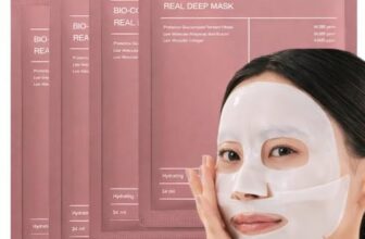Bio Collagen Real Deep Face Mask Sheet Korean Overnight Collagen Face Mask Deep Hydration Skin Repair Glowing Skin Anti-Aging Moisturizing Korean Skincare Low Molecular Collagen 34 ml (Pack of 1 Pcs)