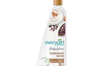 Everyuth Naturals Nourishing Cocoa Body Lotion | 48Hr Deep Moisturization | Smooth, Radiant & Healthy Skin| With 100% Natural Almond Milk & Cocoa | Deep Moisture Care For Dry Skin – 500ml Bottle