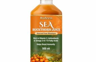 Baleen Sea Buckthorn Juice 500ml (Pack of1) | Himalayan Sea Buckthorn Berry Juice With Omega 3 6 9 & 7 Fatty Acids | Pure Seabuckthorn Pulp Juice with Vitamin C Antioxidants