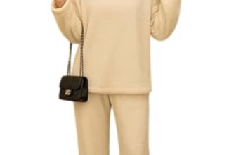 KOTTY Women’s Cozy Winter Tracksuit Two-Piece Set (Off white,S)-KTYWINTERSET152S