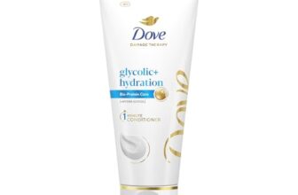Dove Glycolic + Hydration Hair Conditioner with 5% Hydra-Glycol~ for dry stiff hair, for Upto 100 Hours of Hydrated^, Fluid Hair | 175ml Tube