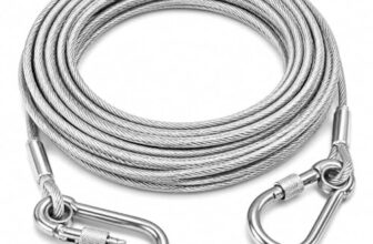 5 Metre Stainless Steel Clothesline Rope with Carabiner Hooks | Heavy-Duty Rust-Resistant Cloth Drying Wire | Strong Hanging Dori for Balcony, Bathroom, Terrace, Indoor & Outdoor Use
