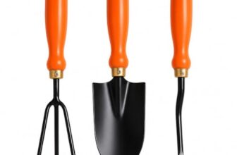 Ocean Mart Garden Tool Set of 3 Pcs – Home Tools & Gardening Tools Kit for Home Garden- (Big Trowel, Cultivator, Weeder) – Terrace Gardening Accessories, Gardening Essentials, Garden Tools Heavy Duty