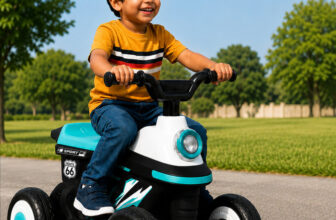Miss & Chief Zoom Car_ATV, Battery operated with light & music,MP3 player, bluetooth & USB Car Battery Operated Ride On(Blue)