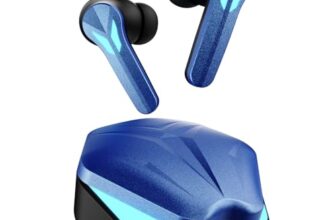 Fire-Boltt Aero Shadow TWS Earbuds Custom EQ, RGB Lights, Wireless Bluetooth 5.4, Music & App Support, 50H Playtime, Fast Charging Case, 50ms Low Latency for Gaming, Touch Controls – Cobalt Blue