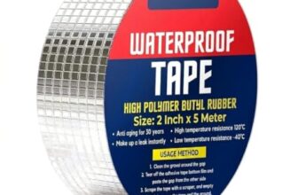 Zista Super Strong Adhesive Waterproof tape Permanent Repair Roof Water Leakage Solution Rubber Foil Suitable for Roof Leak, surface Crack, Window Sill Gap, Boat Sealing, Tank Leak